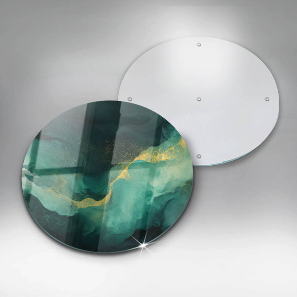 Tábua de corte de vidro Verde garrafa