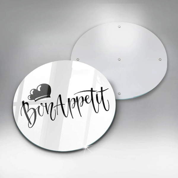 Tábua de corte A inscrição Bon Appetit