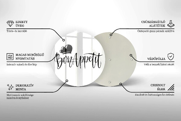 Tábua de corte A inscrição Bon Appetit