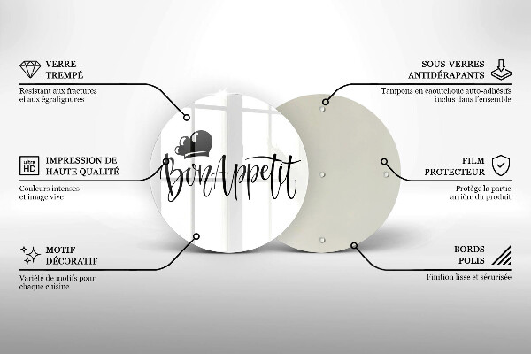 Tábua de corte A inscrição Bon Appetit