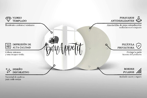 Tábua de corte A inscrição Bon Appetit