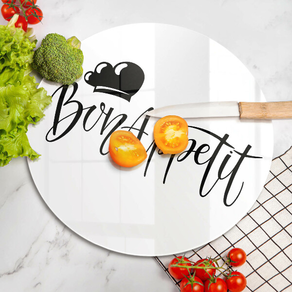 Tábua de corte A inscrição Bon Appetit