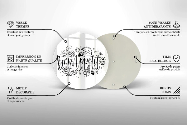 Tábua de cortar A inscrição Bon Appetit