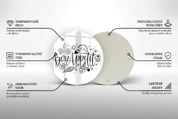 Tábua de cortar A inscrição Bon Appetit