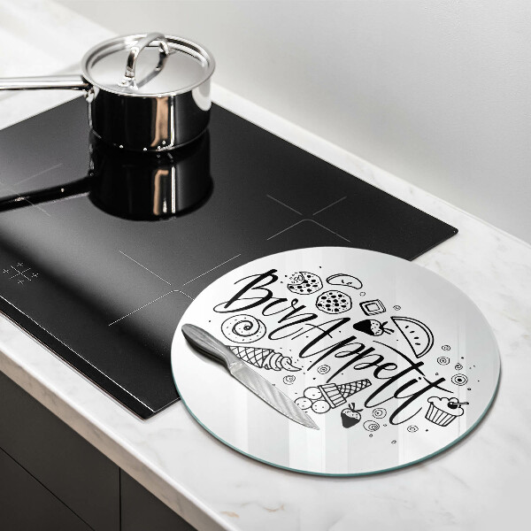 Tábua de cortar A inscrição Bon Appetit