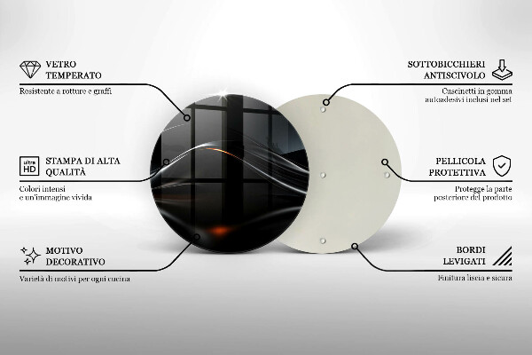 Tábua cozinha Design 3D abstrato