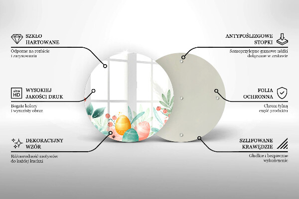 Tábua para cozinha ovos de páscoa