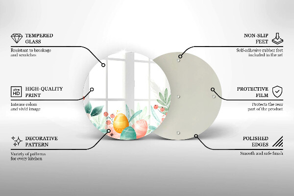 Tábua para cozinha ovos de páscoa