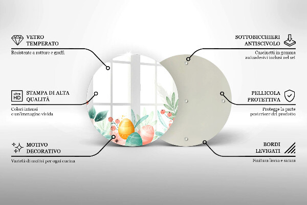 Tábua para cozinha ovos de páscoa