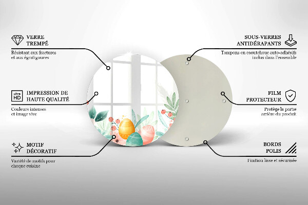 Tábua para cozinha ovos de páscoa