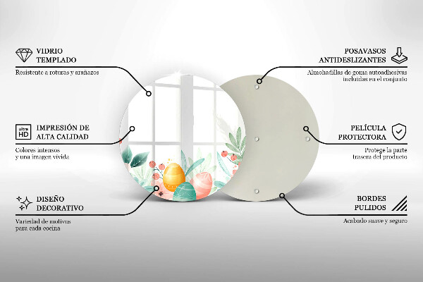 Tábua para cozinha ovos de páscoa