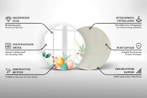 Tábua para cozinha ovos de páscoa