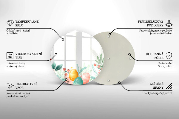Tábua para cozinha ovos de páscoa