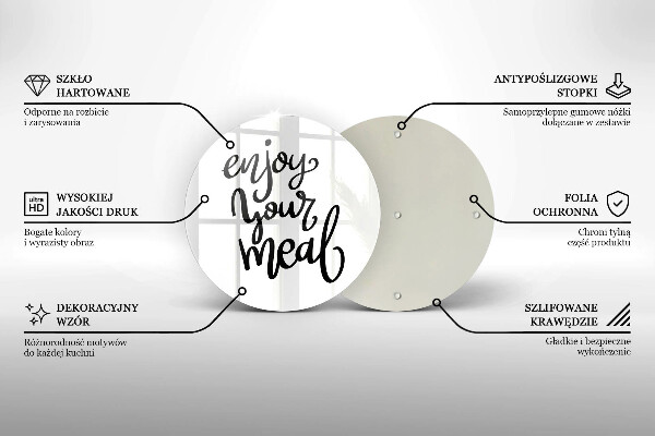 Tábua para corte A inscrição Aproveite sua refeição