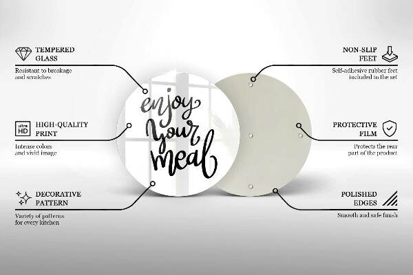 Tábua para corte A inscrição Aproveite sua refeição