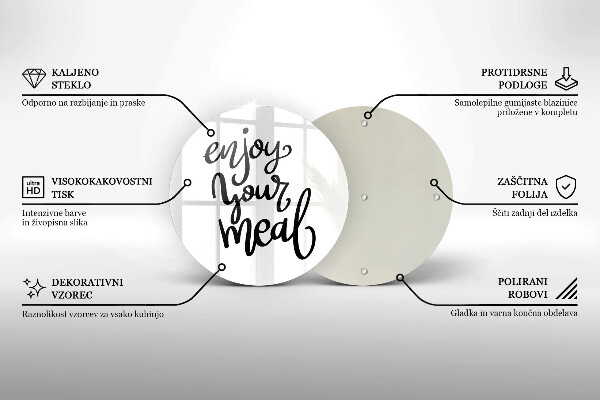 Tábua para corte A inscrição Aproveite sua refeição