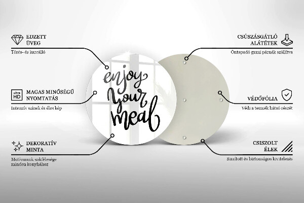 Tábua para corte A inscrição Aproveite sua refeição