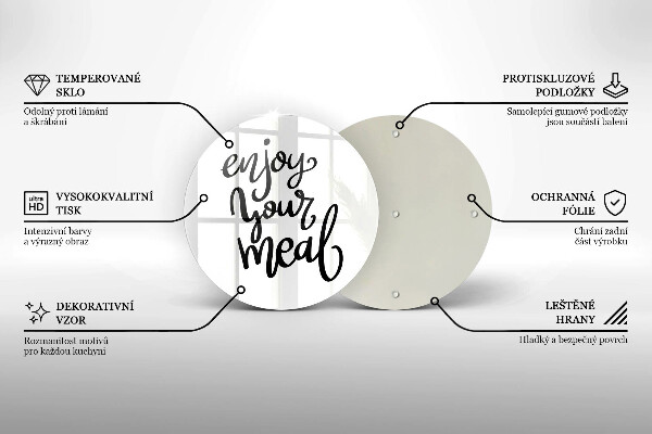 Tábua para corte A inscrição Aproveite sua refeição