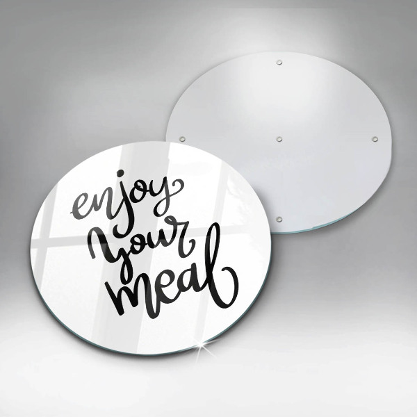 Tábua para corte A inscrição Aproveite sua refeição