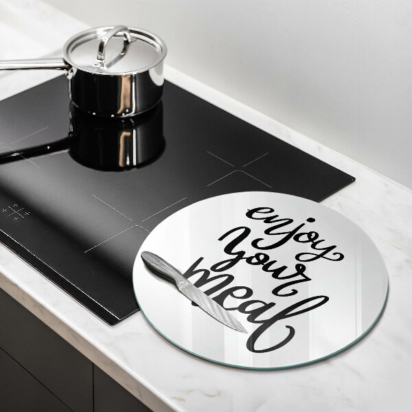 Tábua para corte A inscrição Aproveite sua refeição