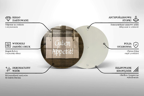 Tábua de cortar Placa Guten Apetit nos painéis