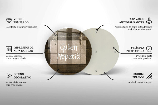 Tábua de cortar Placa Guten Apetit nos painéis