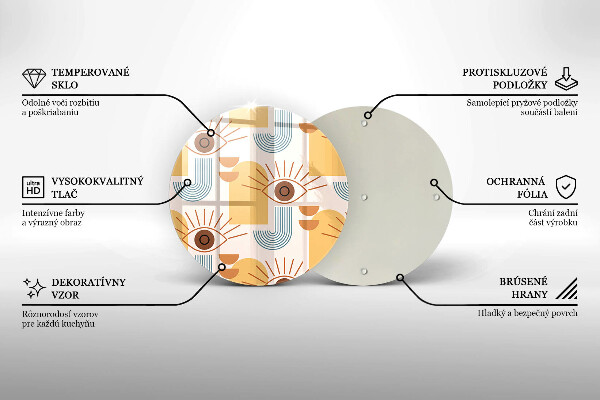 Tábua corte Olhos com padrão boho