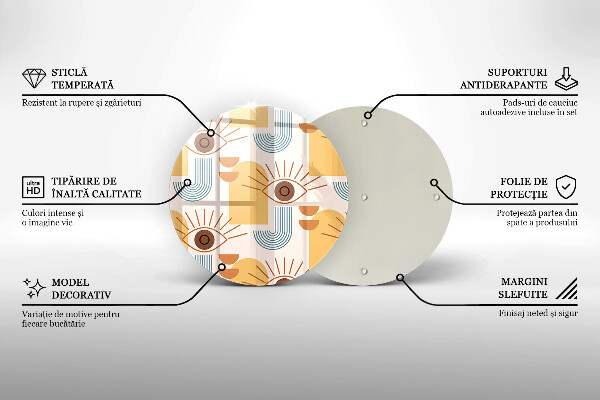 Tábua corte Olhos com padrão boho