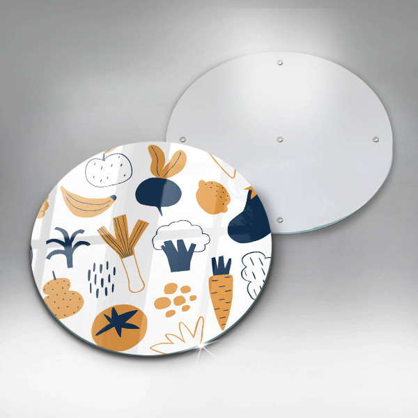 Tábua de vidro Ilustração de alimentos