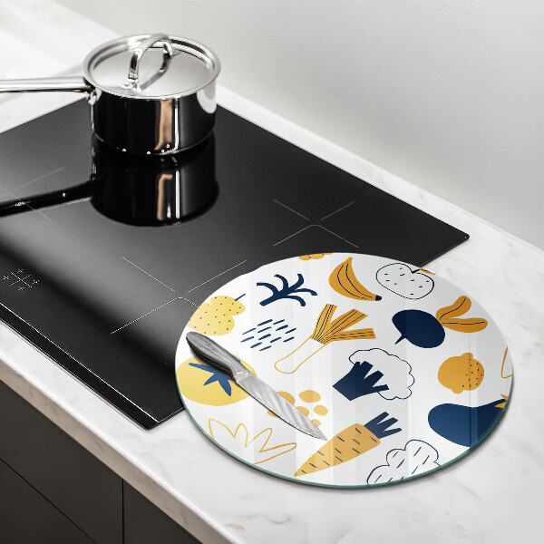 Tábua de vidro Ilustração de alimentos