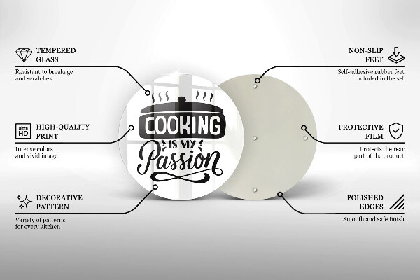 Tábua de corte Cozinhar é minha paixão