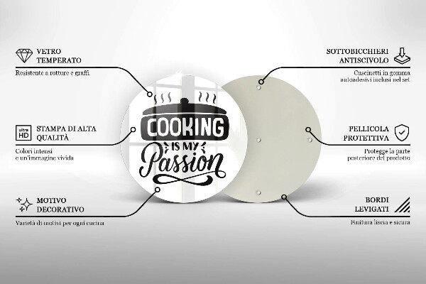 Tábua de corte Cozinhar é minha paixão