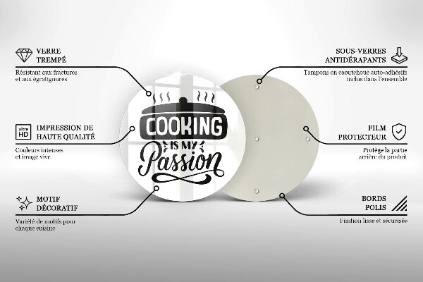 Tábua de corte Cozinhar é minha paixão