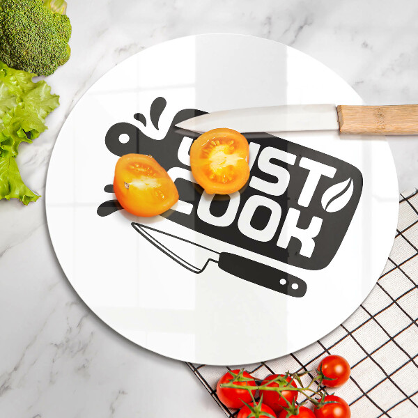 Tábua de cortar Placa de cozinha "Just Cook"