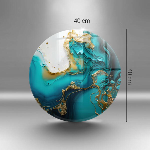 Tábua de cortar de vidro Abstração turquesa