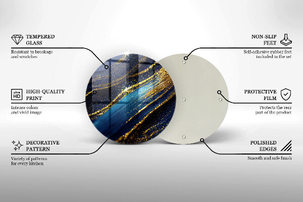 Tábua de corte Abstração azul marinho
