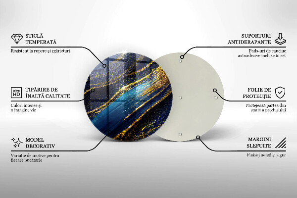 Tábua de corte Abstração azul marinho