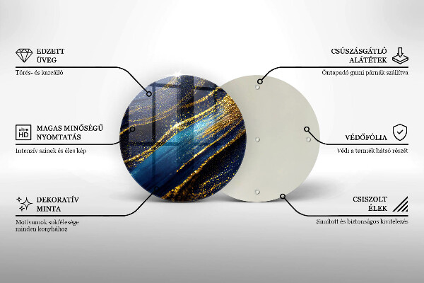 Tábua de corte Abstração azul marinho