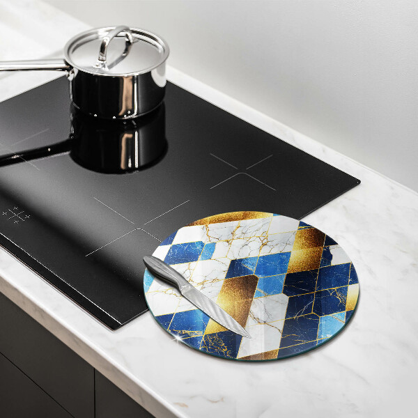 Tábua de cortar Mármore losango dourado