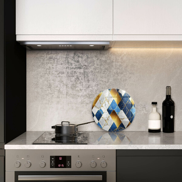 Tábua de cortar Mármore losango dourado