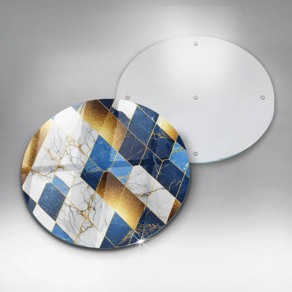 Tábua de cortar Mármore losango dourado