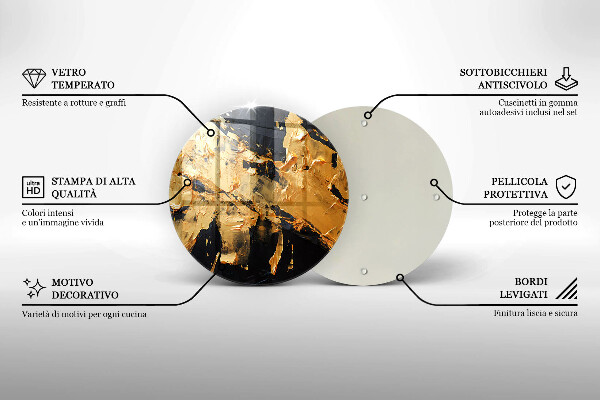 Tábua para cozinha Textura de tinta elegante