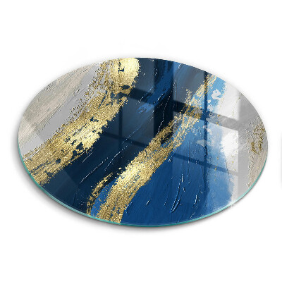 Tábua de vidro Textura com ouro