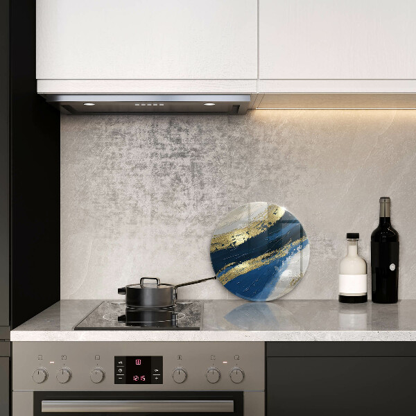 Tábua de vidro Textura com ouro