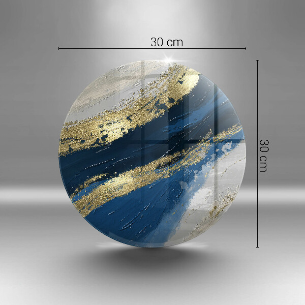 Tábua de vidro Textura com ouro