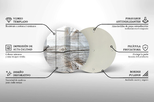 Tábua de cortar alimentos Estrutura de madeira leve