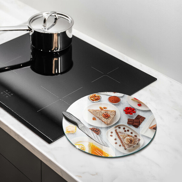 Tábua de cortar de vidro Bolos doces