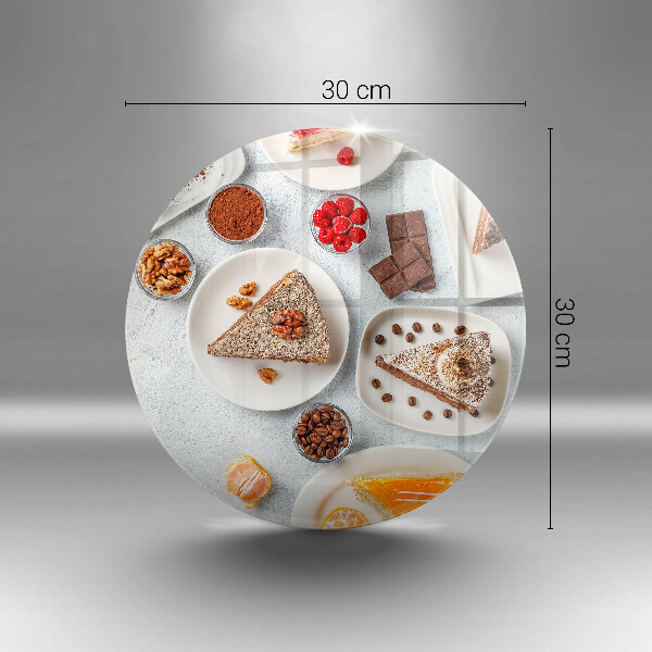 Tábua de cortar de vidro Bolos doces