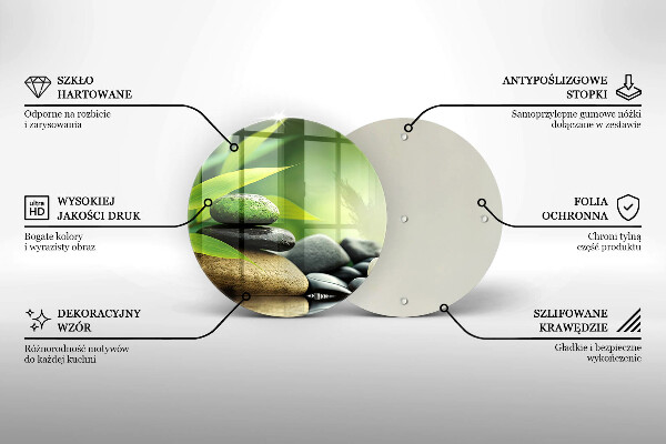 Tábua cozinha Pedras de bambu zen