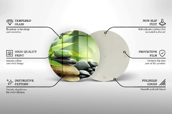 Tábua cozinha Pedras de bambu zen